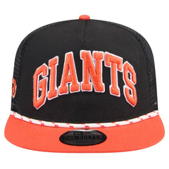 Black San Francisco Giants New Era Throwback Meshback Golfer Hat