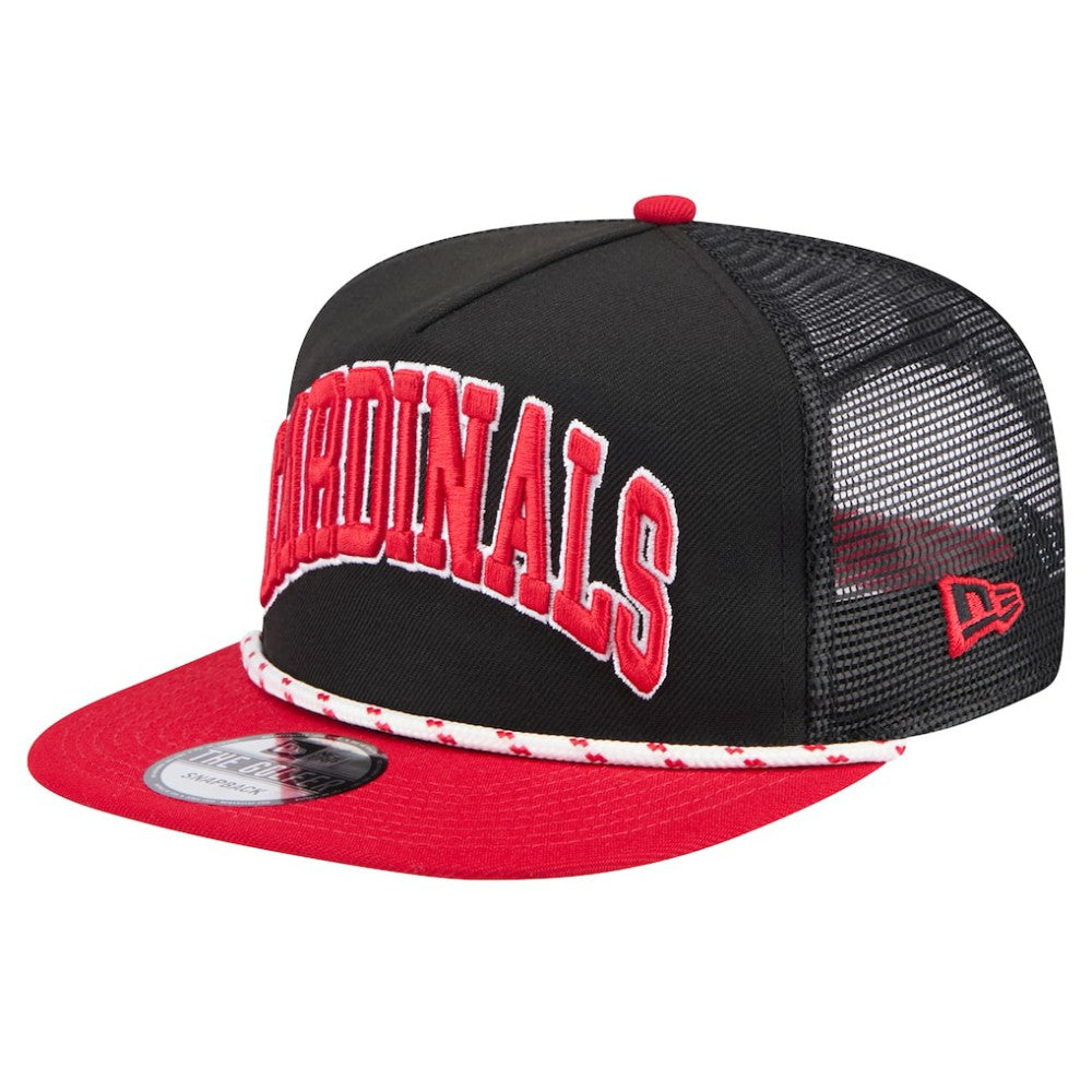 Black St. Louis Cardinals New Era Throwback Meshback Golfer Hat
