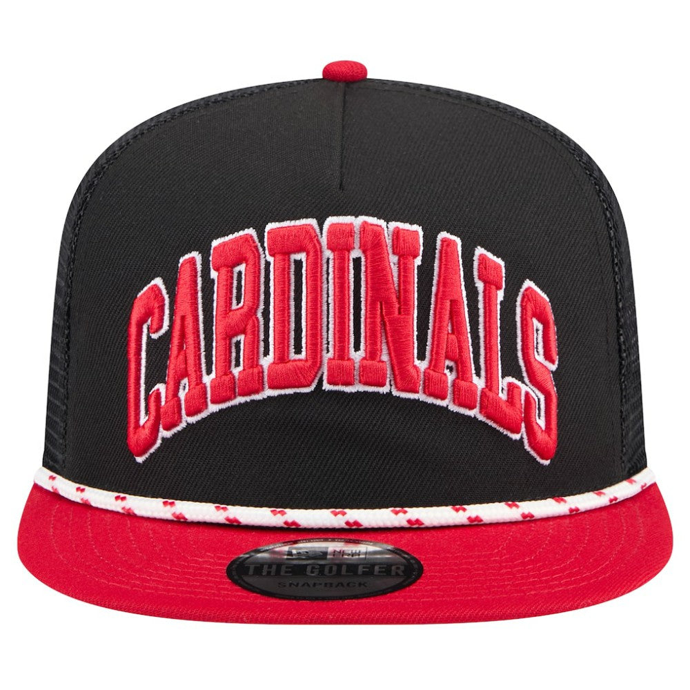 Black St. Louis Cardinals New Era Throwback Meshback Golfer Hat