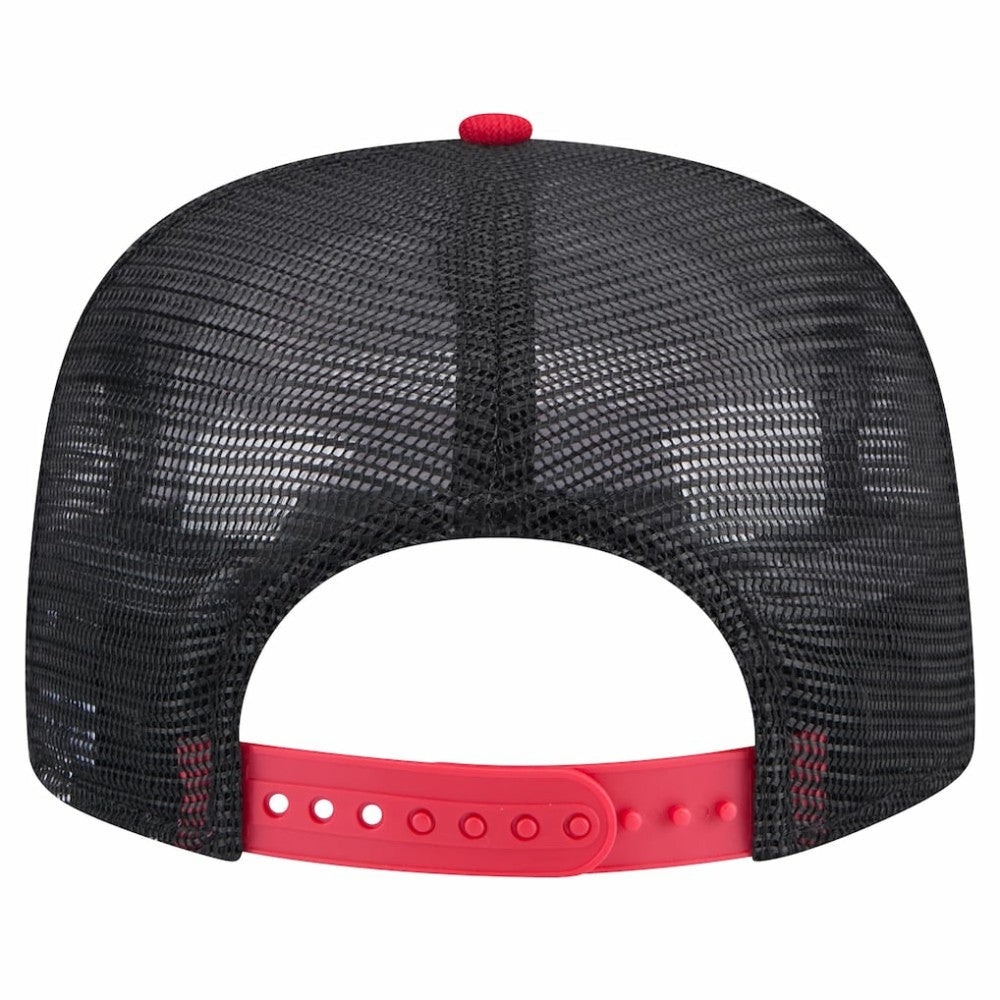 Black Washington Nationals New Era Throwback Meshback Golfer Hat