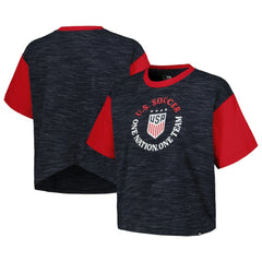 USWNT 5th & Ocean by New Era Women's Athletic Cross Back Cropped T-Shirt