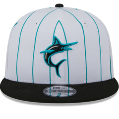 White Miami Marlins New Era 2024 Batting Practice 9FIFTY Snapback Hat