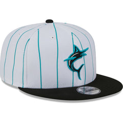 White Miami Marlins New Era 2024 Batting Practice 9FIFTY Snapback Hat