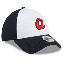 White Atlanta Braves New Era 2025 Batting Practice 39THIRTY Flex Hat