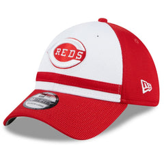 White Cincinnati Reds New Era 2025 Batting Practice 39THIRTY Flex Hat