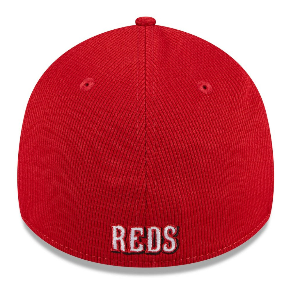 White Cincinnati Reds New Era 2025 Batting Practice 39THIRTY Flex Hat