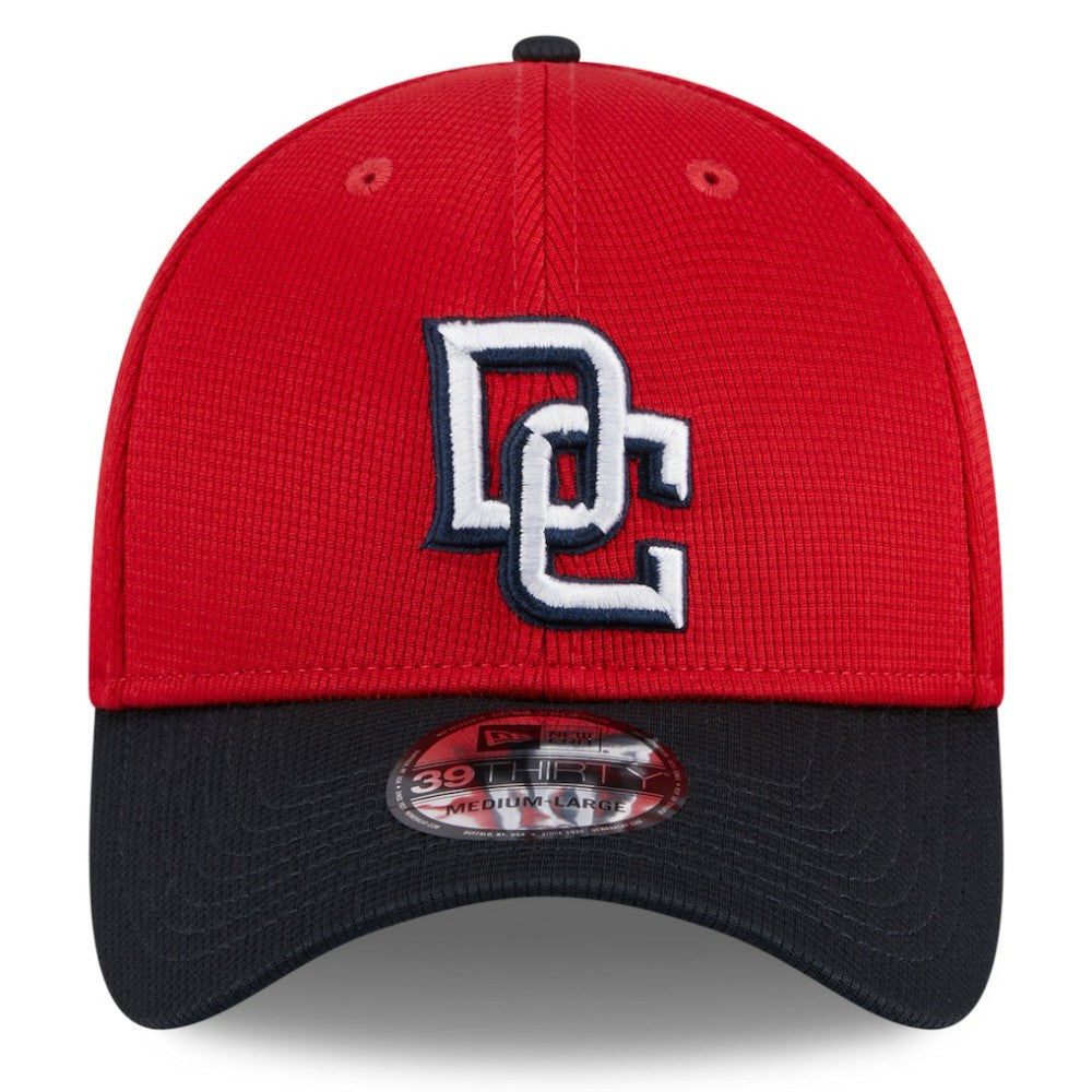 Red Washington Nationals New Era 2025 Batting Practice 39THIRTY Flex Hat