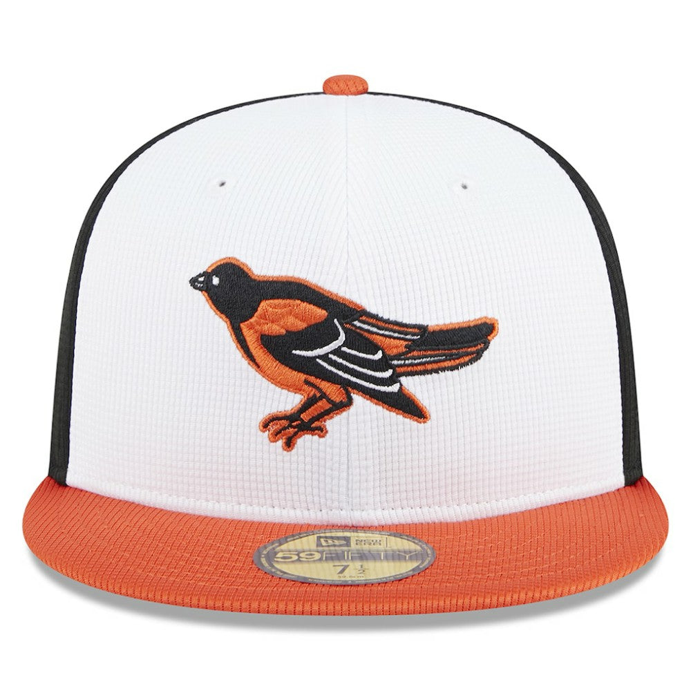 White Baltimore Orioles New Era 2025 Batting Practice 59FIFTY Fitted Hat