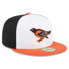 White Baltimore Orioles New Era 2025 Batting Practice 59FIFTY Fitted Hat