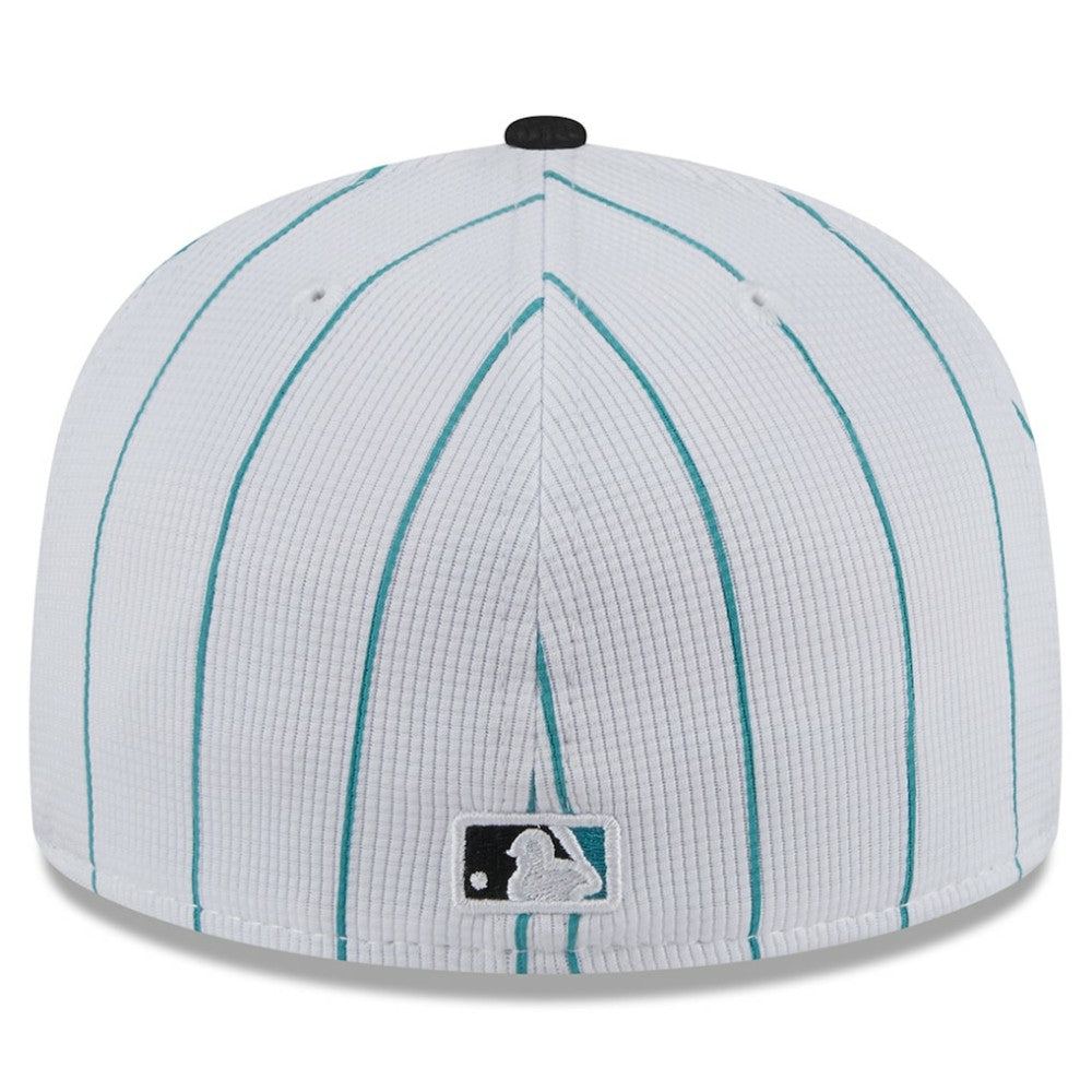 White Miami Marlins New Era 2025 Batting Practice 59FIFTY Fitted Hat