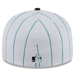 White Miami Marlins New Era 2025 Batting Practice 59FIFTY Fitted Hat