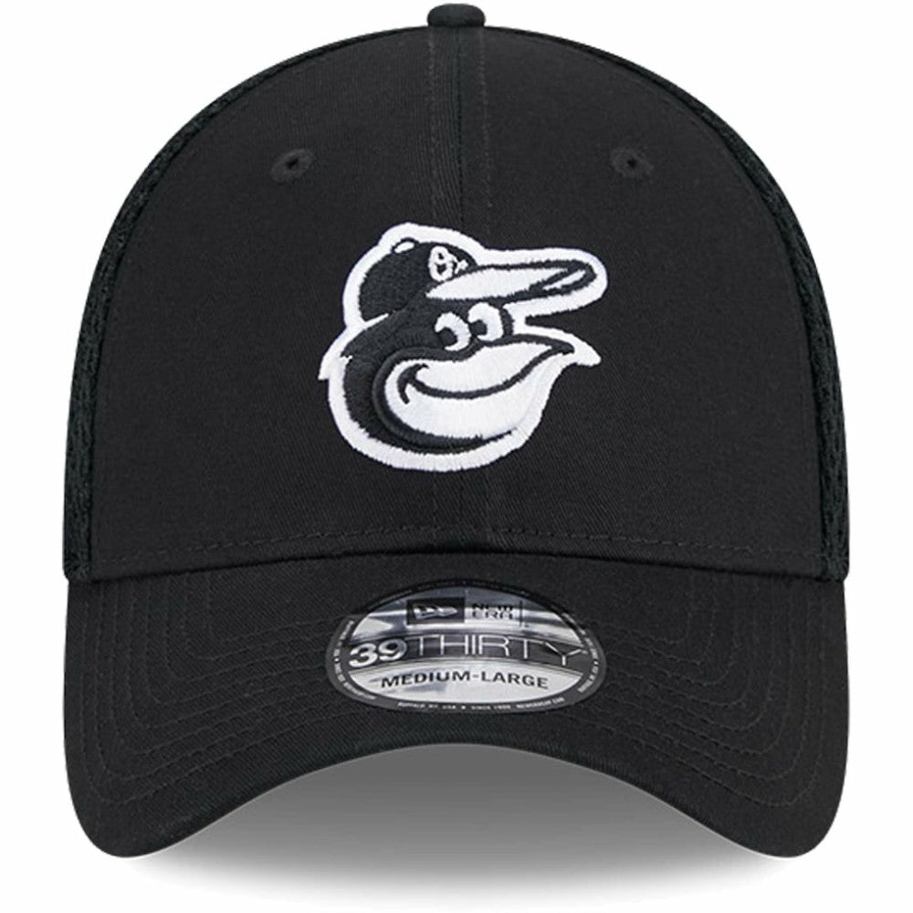 Black/White Baltimore Orioles New Era Neo 39THIRTY Flex Hat
