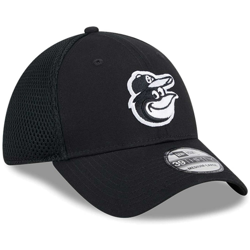 Black/White Baltimore Orioles New Era Neo 39THIRTY Flex Hat