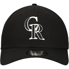 Black/White Colorado Rockies New Era Neo 39THIRTY Flex Hat
