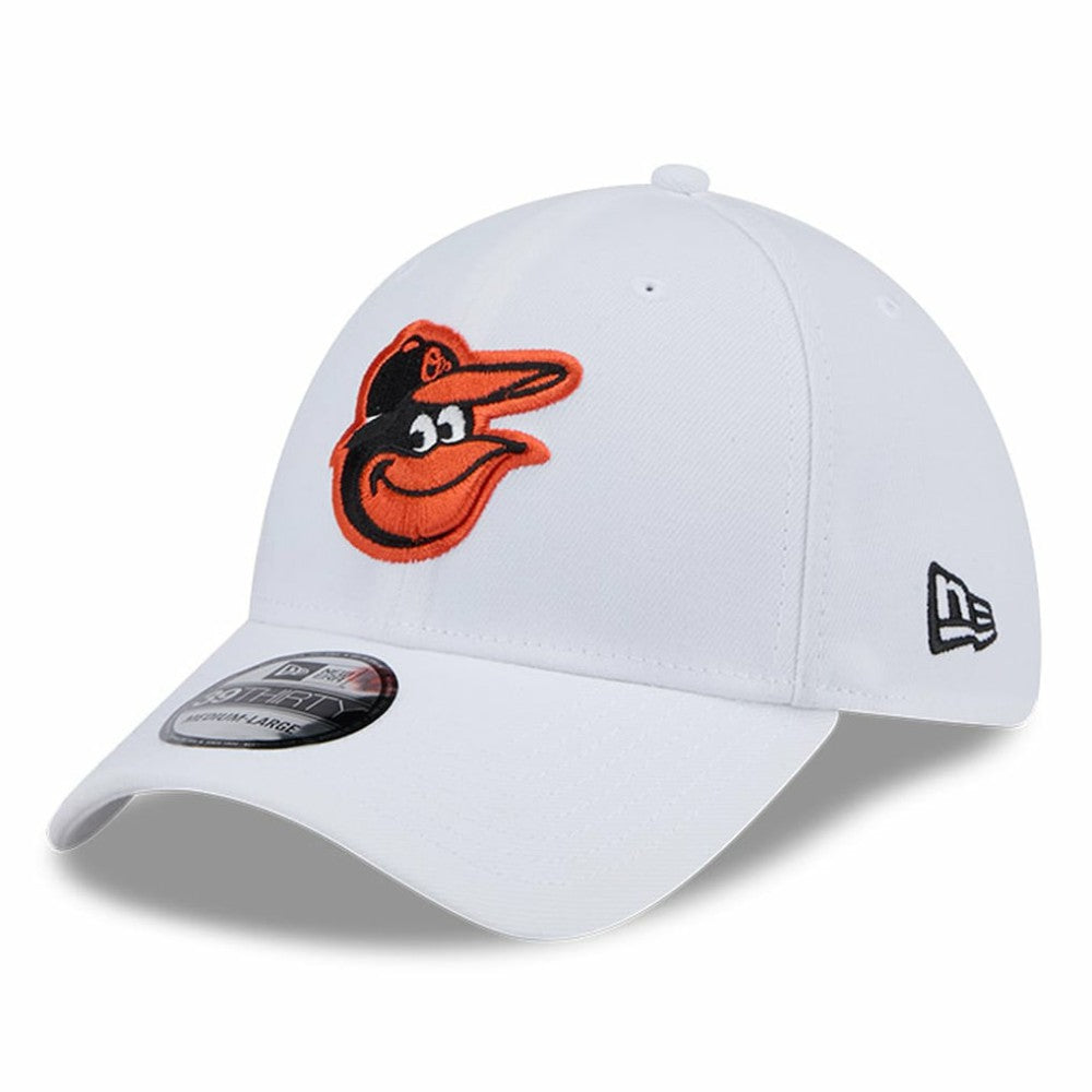White Baltimore Orioles New Era 39THIRTY Flex Hat