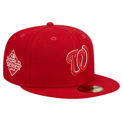 Red Washington Nationals New Era Logo 59FIFTY Fitted Hat