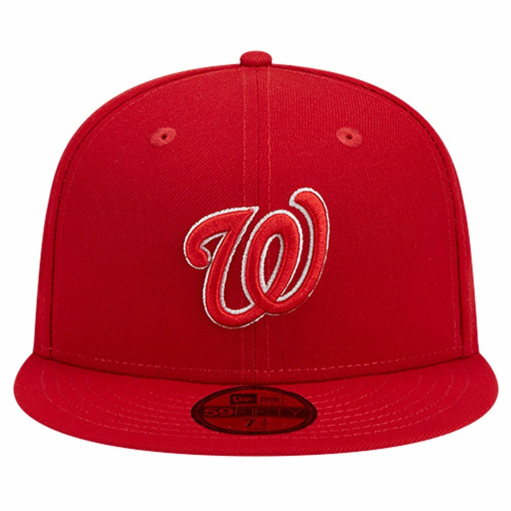 Red Washington Nationals New Era Logo 59FIFTY Fitted Hat