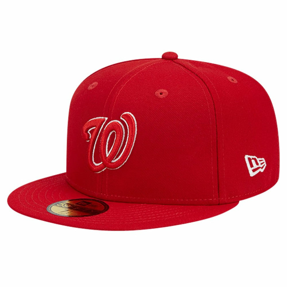 Red Washington Nationals New Era Logo 59FIFTY Fitted Hat