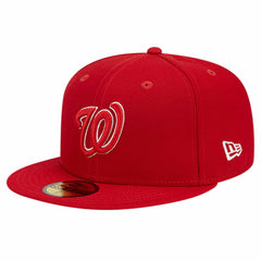 Red Washington Nationals New Era Logo 59FIFTY Fitted Hat