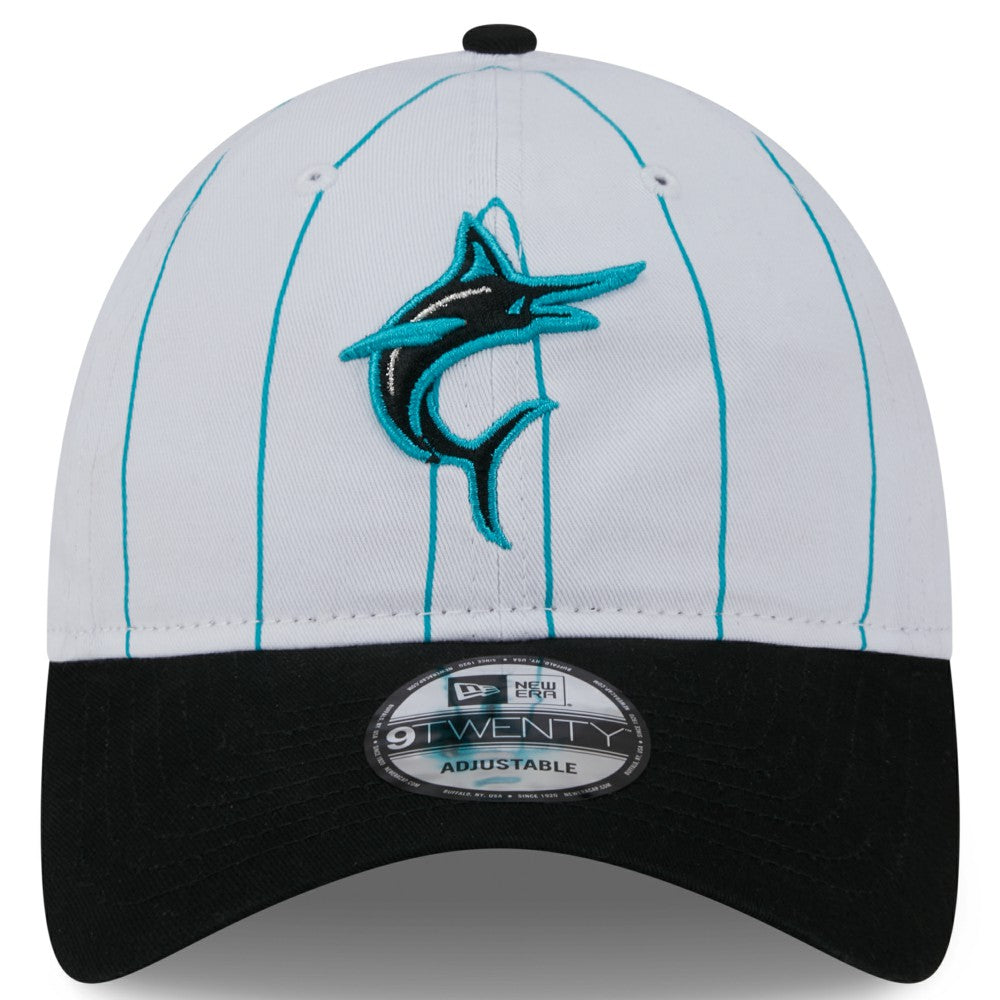 White Miami Marlins New Era 2025 Batting Practice 9TWENTY Adjustable Hat