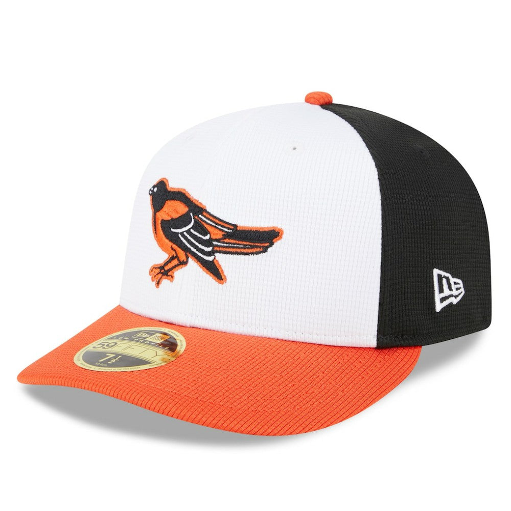 White Baltimore Orioles New Era 2025 Batting Practice Low Profile 59FIFTY Fitted Hat