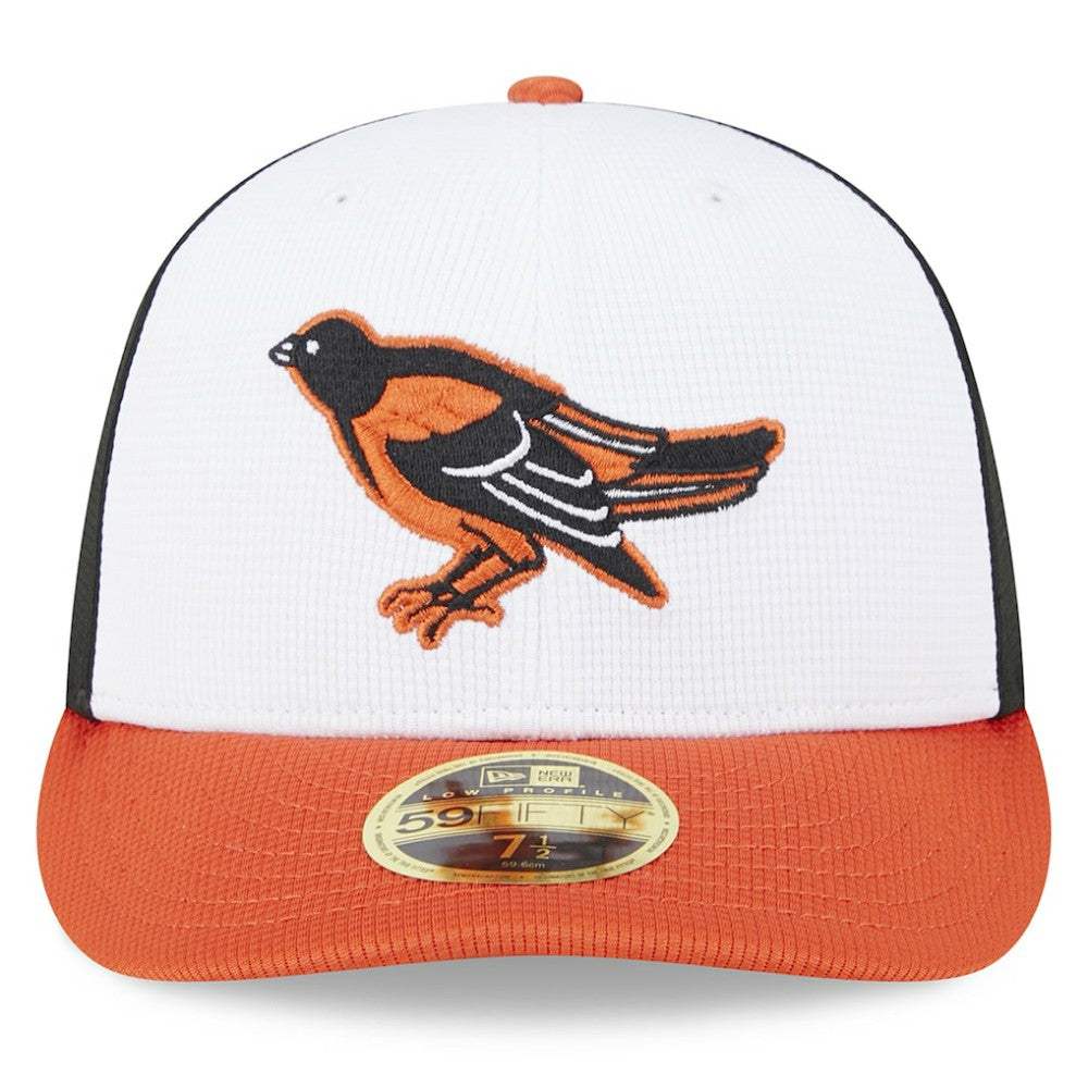White Baltimore Orioles New Era 2025 Batting Practice Low Profile 59FIFTY Fitted Hat