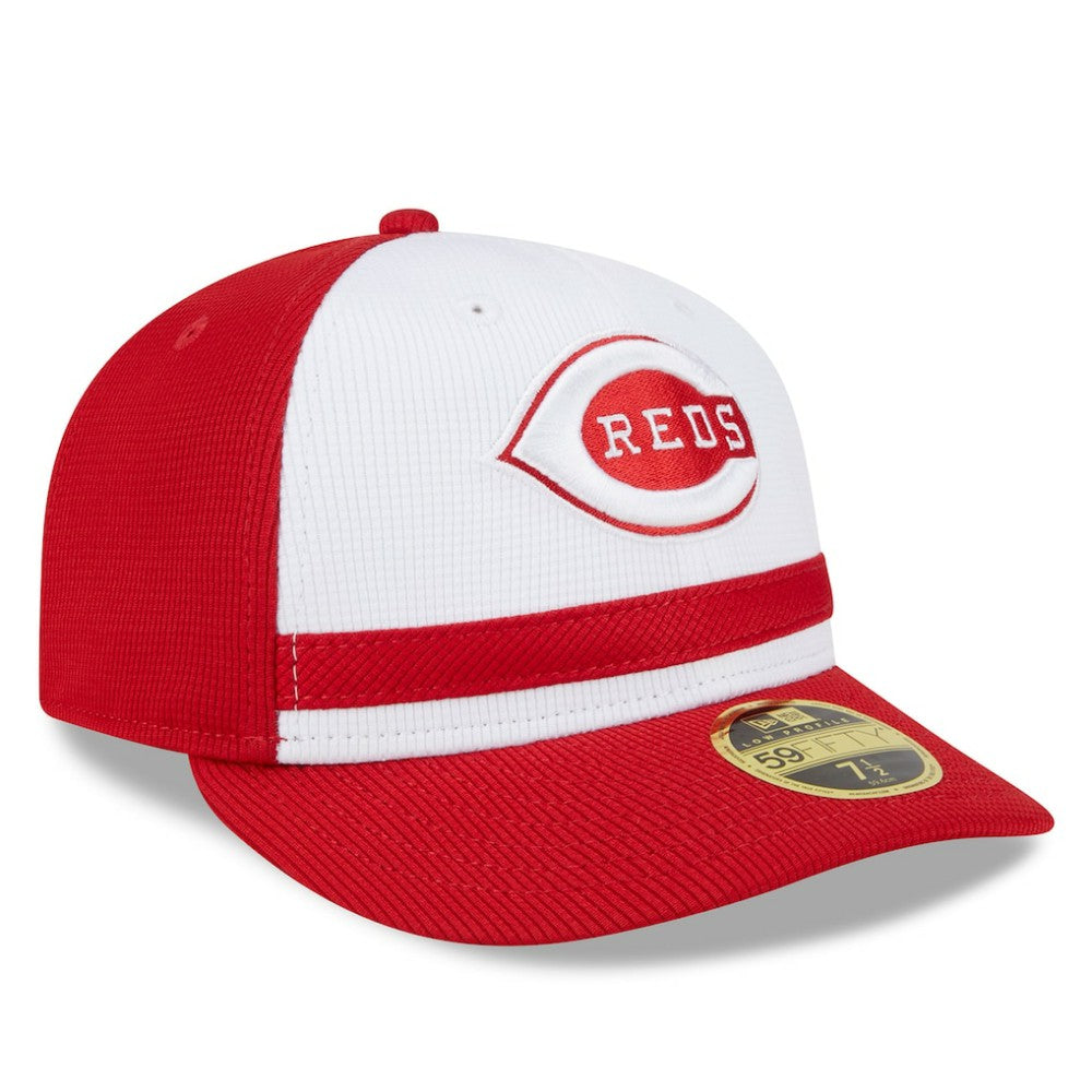White Cincinnati Reds New Era 2025 Batting Practice Low Profile 59FIFTY Fitted Hat