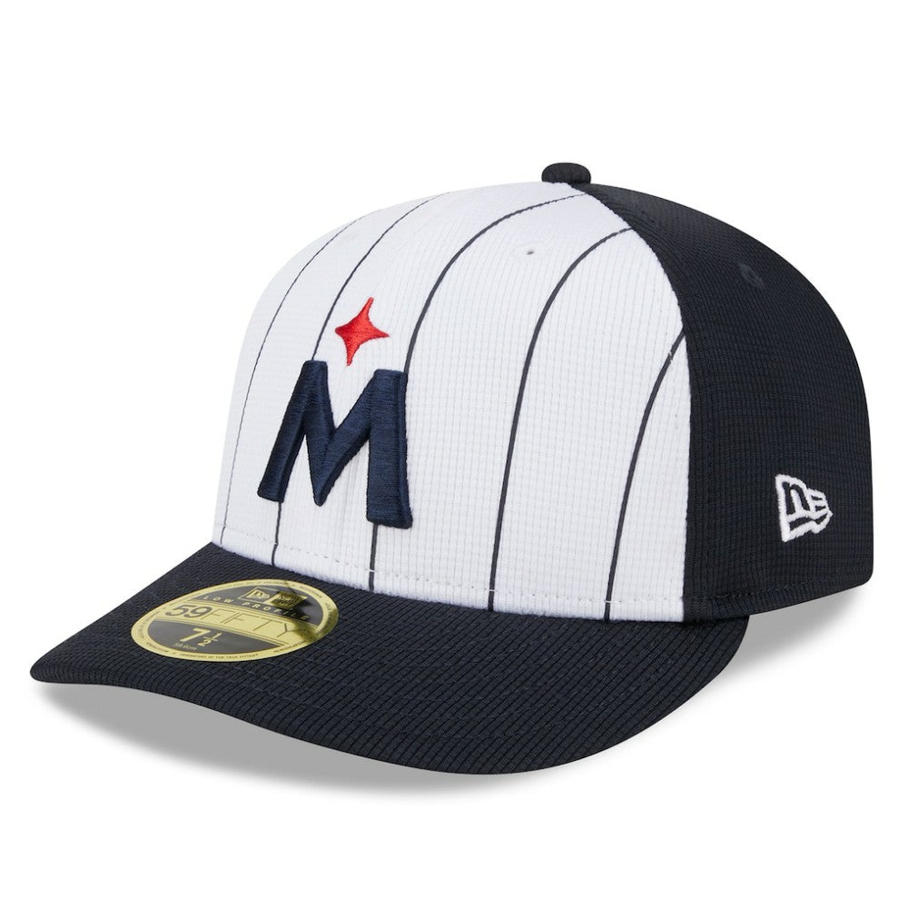White Minnesota Twins New Era 2025 Batting Practice Low Profile 59FIFTY Fitted Hat