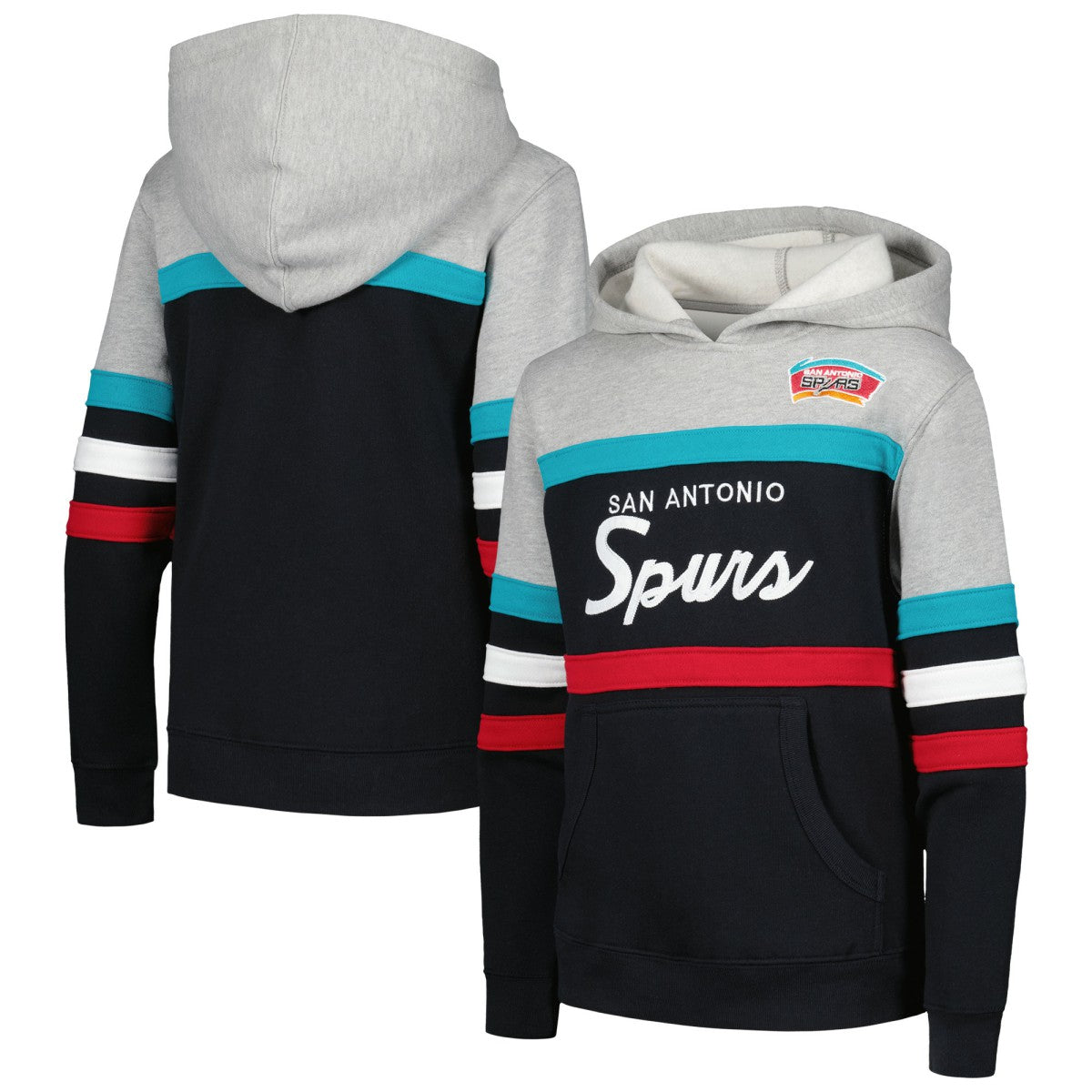 Mitchell & Ness San Antonio Spurs Youth Hardwood Classics Head Coach Pullover Hoodie