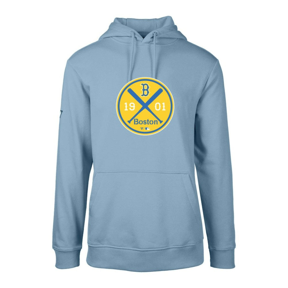 Light Blue Boston Red Sox Levelwear City Connect Podium Strike Pullover Hoodie