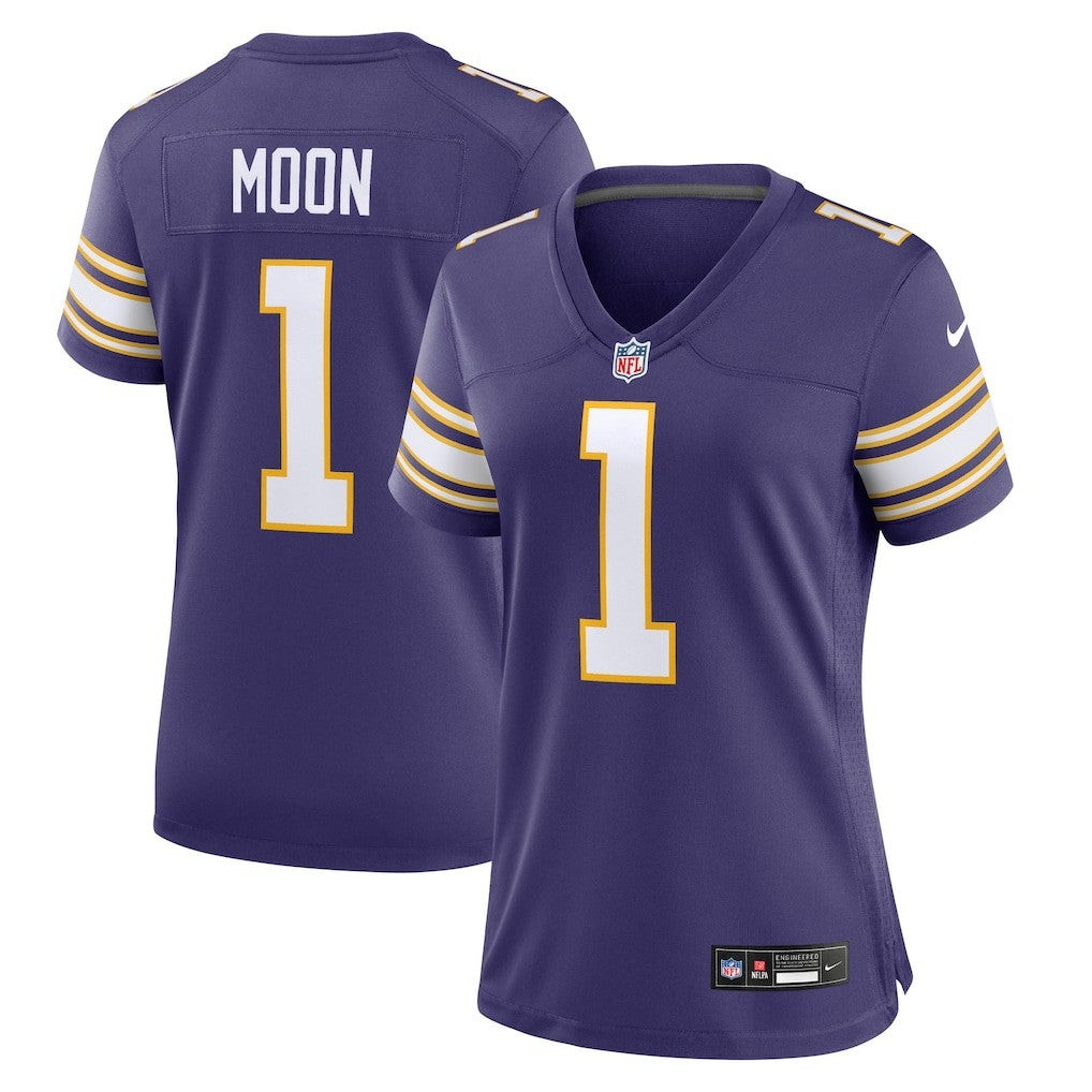 Warren Moon  Women's Classic Retired Player Game Jersey - Minnesota Vikings Jerseys