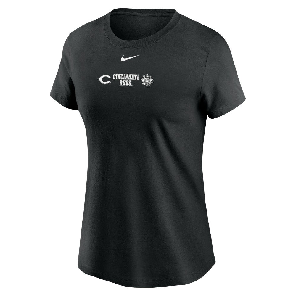 Black Cincinnati Reds Nike Women's Over Shoulder T-Shirt