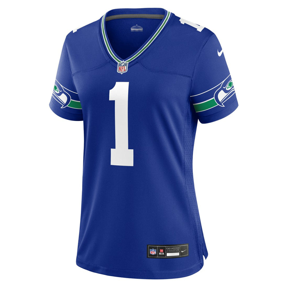 Warren Moon  Women's Throwback Retired Player Game Jersey - Seattle Seahawks Jerseys