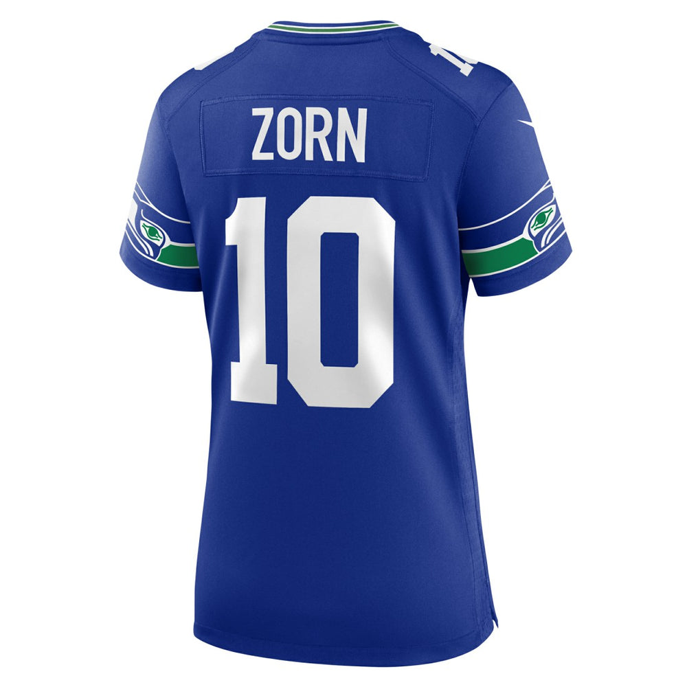 Jim Zorn  Women's Throwback Retired Player Game Jersey - Seattle Seahawks Jerseys