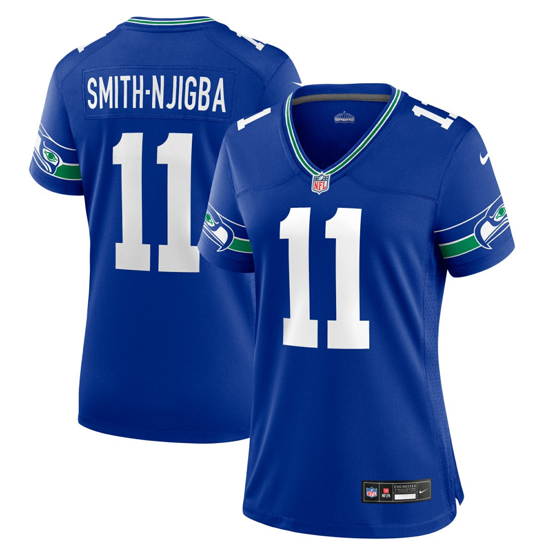 Jaxon Smith-Njigba  Women's Throwback Player Game Jersey - Seattle Seahawks Jerseys
