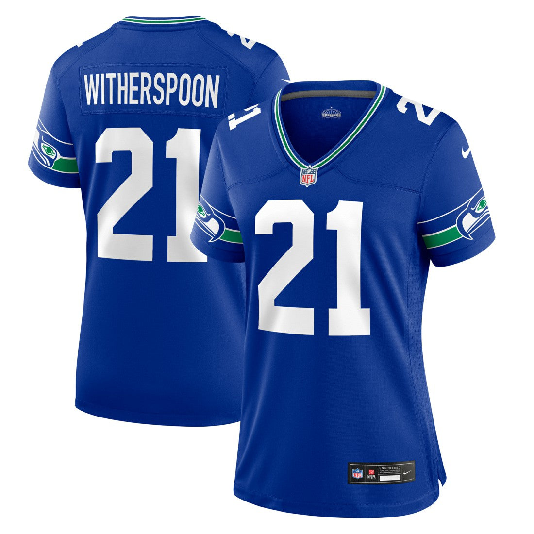 Devon Witherspoon  Women's Throwback Player Game Jersey - Seattle Seahawks Jerseys