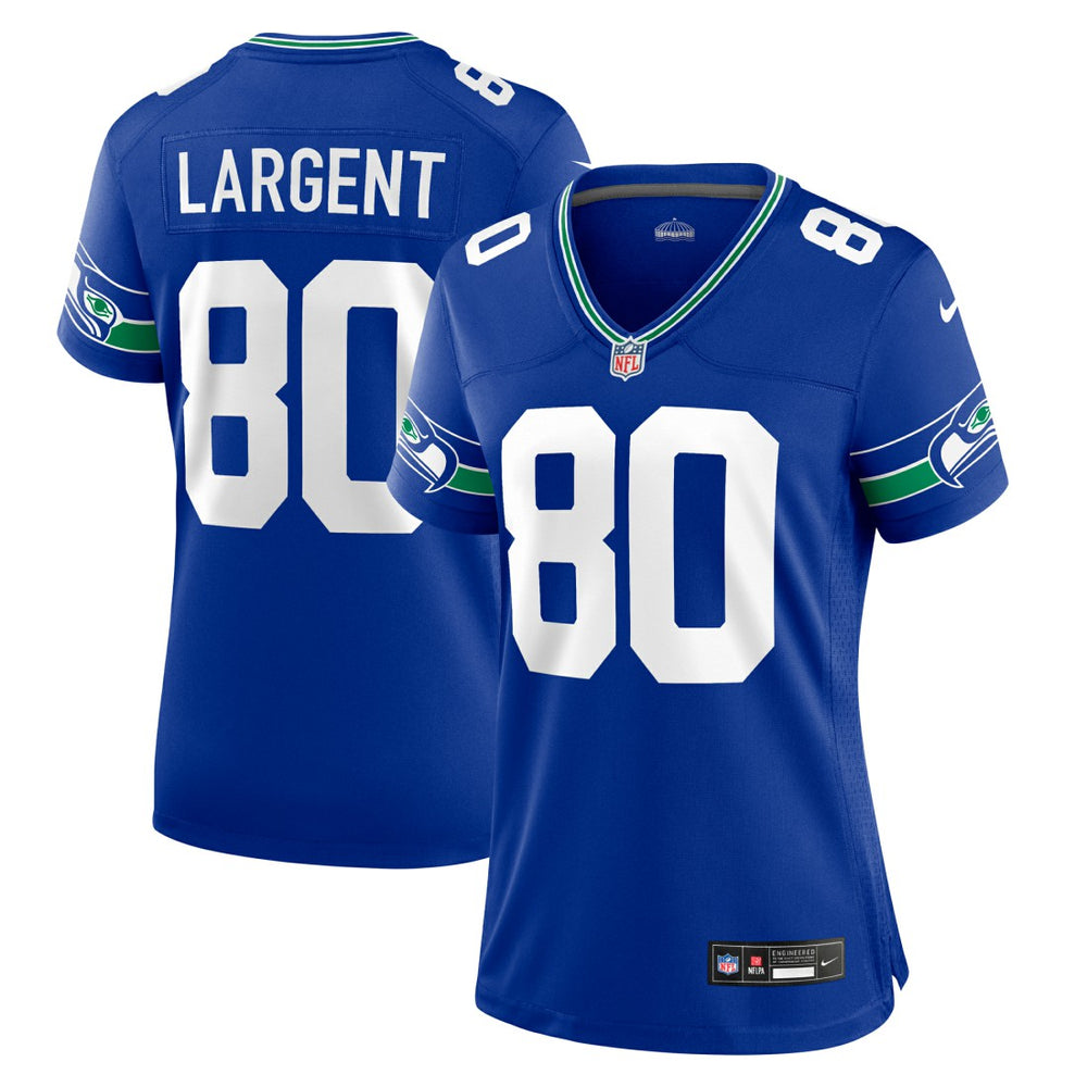 Steve Largent  Women's Throwback Retired Player Game Jersey - Seattle Seahawks Jerseys