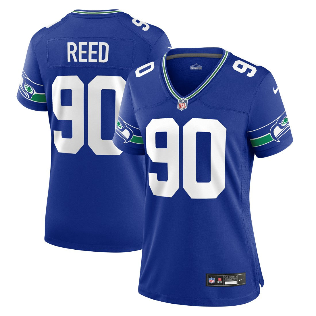 Jarran Reed  Women's Throwback Player Game Jersey - Seattle Seahawks Jerseys