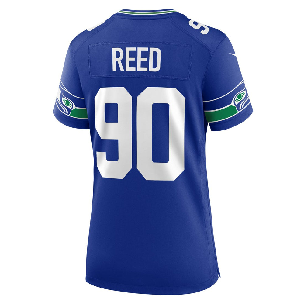 Jarran Reed  Women's Throwback Player Game Jersey - Seattle Seahawks Jerseys