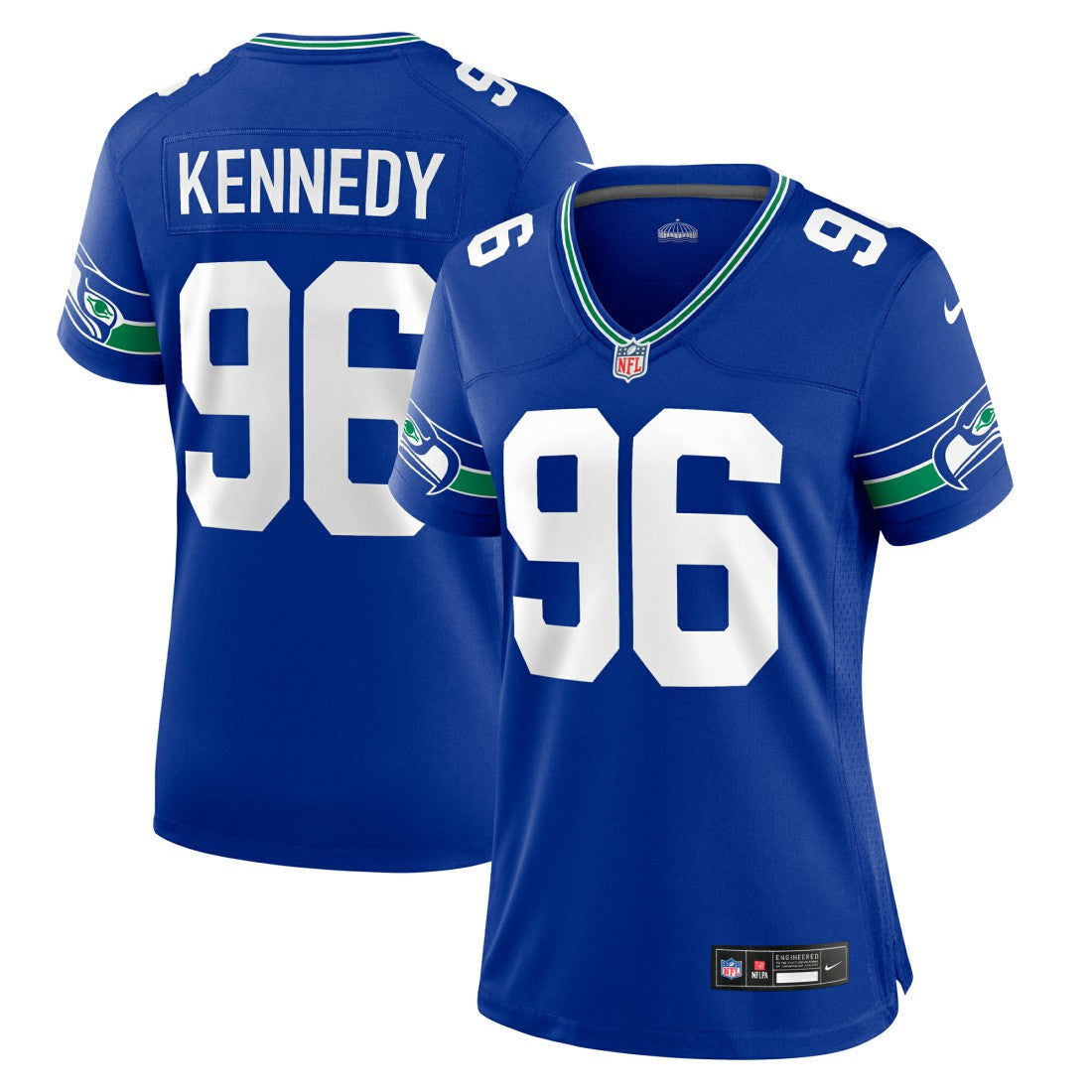 Cortez Kennedy  Women's Throwback Player Game Jersey - Seattle Seahawks Jerseys