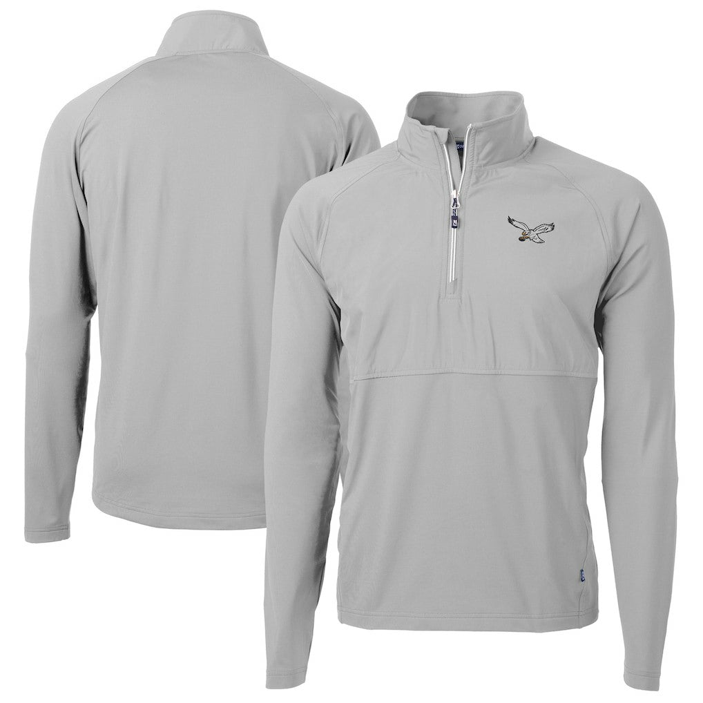 Cutter & Buck Adapt Eco Knit Hybrid Recycled Quarter-Zip Pullover Jacket - Philadelphia Eagles Pullover