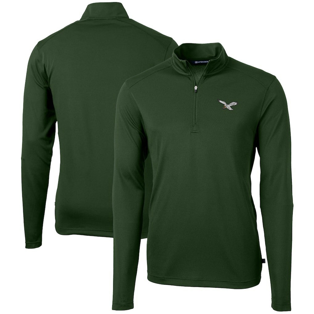Cutter & Buck Virtue Eco Pique Recycled Quarter-Zip Pullover - Philadelphia Eagles Pullover