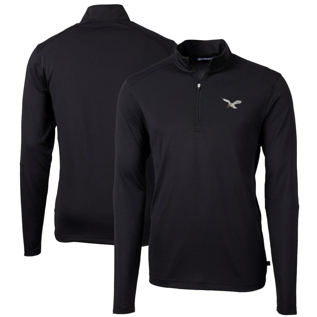 Cutter & Buck Virtue Eco Pique Recycled Quarter-Zip Pullover - Philadelphia Eagles Pullover