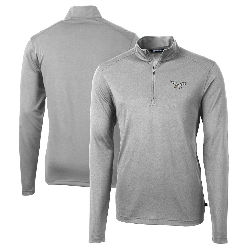 Cutter & Buck Virtue Eco Pique Recycled Quarter-Zip Pullover - Philadelphia Eagles Pullover