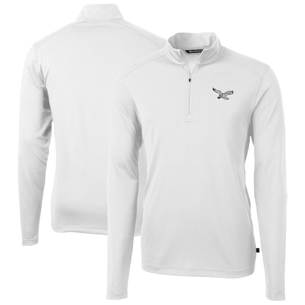 Cutter & Buck Virtue Eco Pique Recycled Quarter-Zip Pullover - Philadelphia Eagles Pullover
