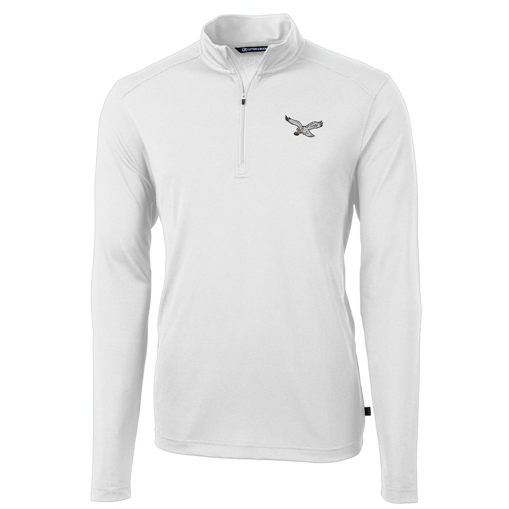 Cutter & Buck Virtue Eco Pique Recycled Quarter-Zip Pullover - Philadelphia Eagles Pullover