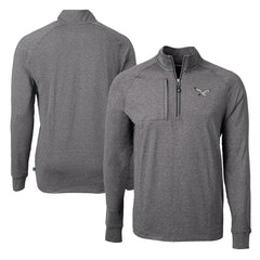 Cutter & Buck Adapt Eco Knit Heathered Recycled Quarter-Zip Pullover - Philadelphia Eagles Pullover