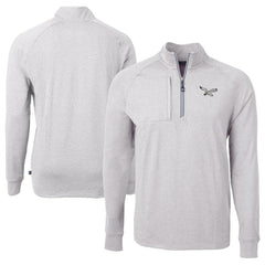 Cutter & Buck Adapt Eco Knit Heathered Recycled Quarter-Zip Pullover - Philadelphia Eagles Pullover