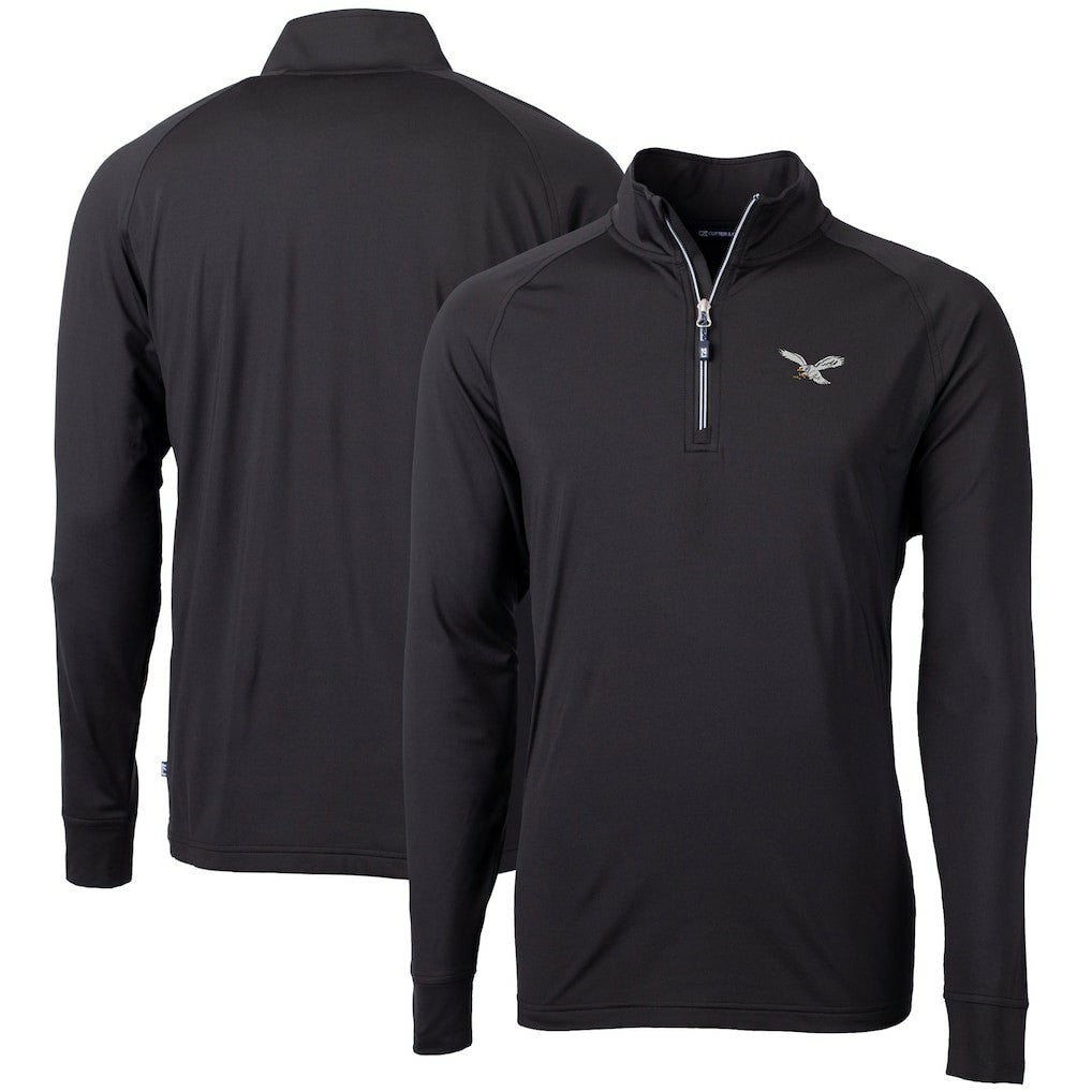Cutter & Buck Eco Knit Stretch Recycled Quarter-Zip Pullover - Philadelphia Eagles Pullover
