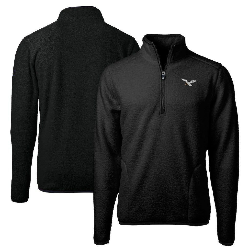 Cutter & Buck Cascade Eco Sherpa Fleece Quarter-Zip Pullover Jacket - Philadelphia Eagles Pullover
